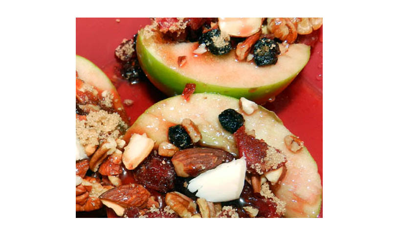 Michigan Fruit and Nut Baked Apples