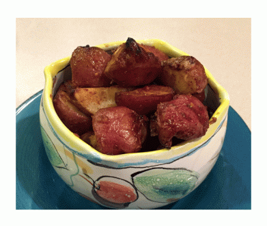 Roasted Cherry Honey Mustard Potatoes