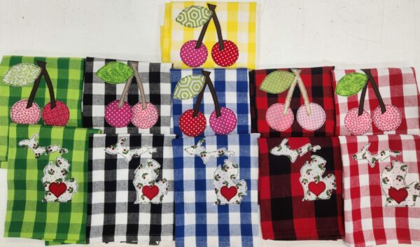 Cherry MI Applique Towels